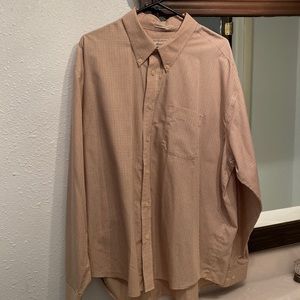 LL Bean mens long sleeve button down shirt.